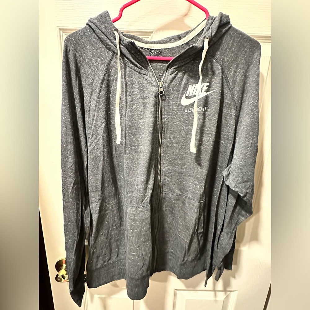 Nike Gray Zip-Up Hoodie